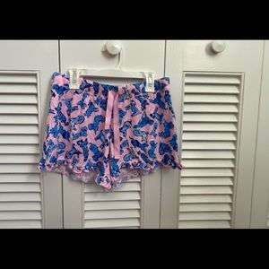 Lily Pulitzer ruffle knit pajama shorts